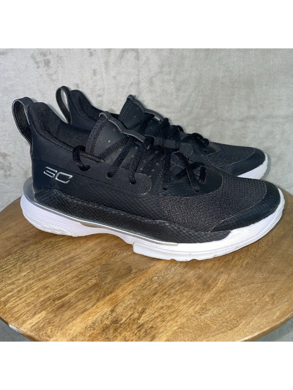 Under Armour UA Team Curry 7 Basketball Shoes 3023838-003 Black Men 4.5 Women 6